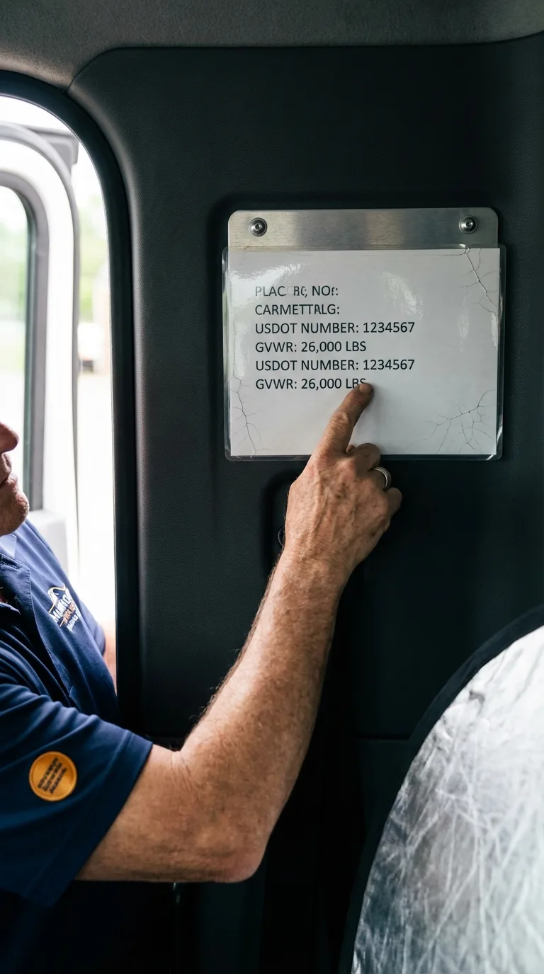 USDOT licensing placard verification in Bessemer